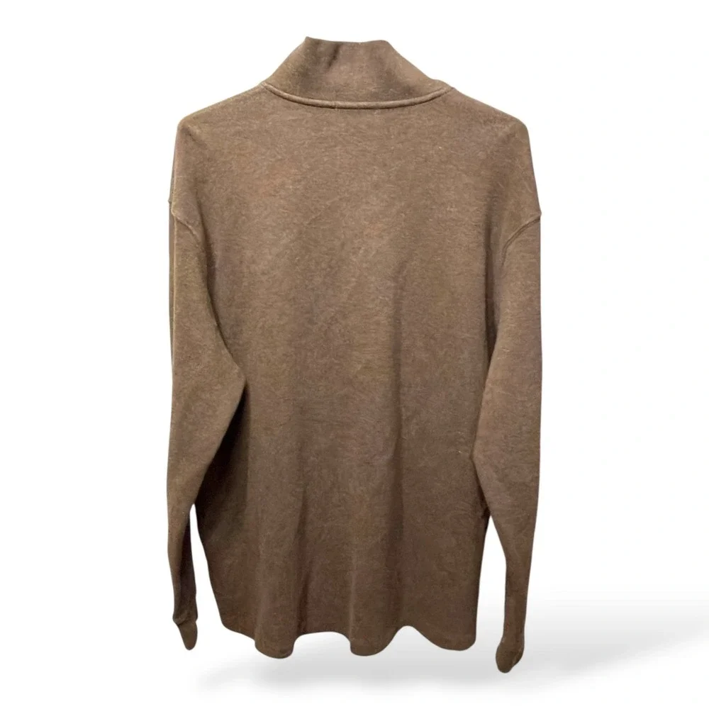 Polo Ralph Lauren Mens Brown 1/4 Zip Pullover‎ Sweater XL Cotton Wealth Estate